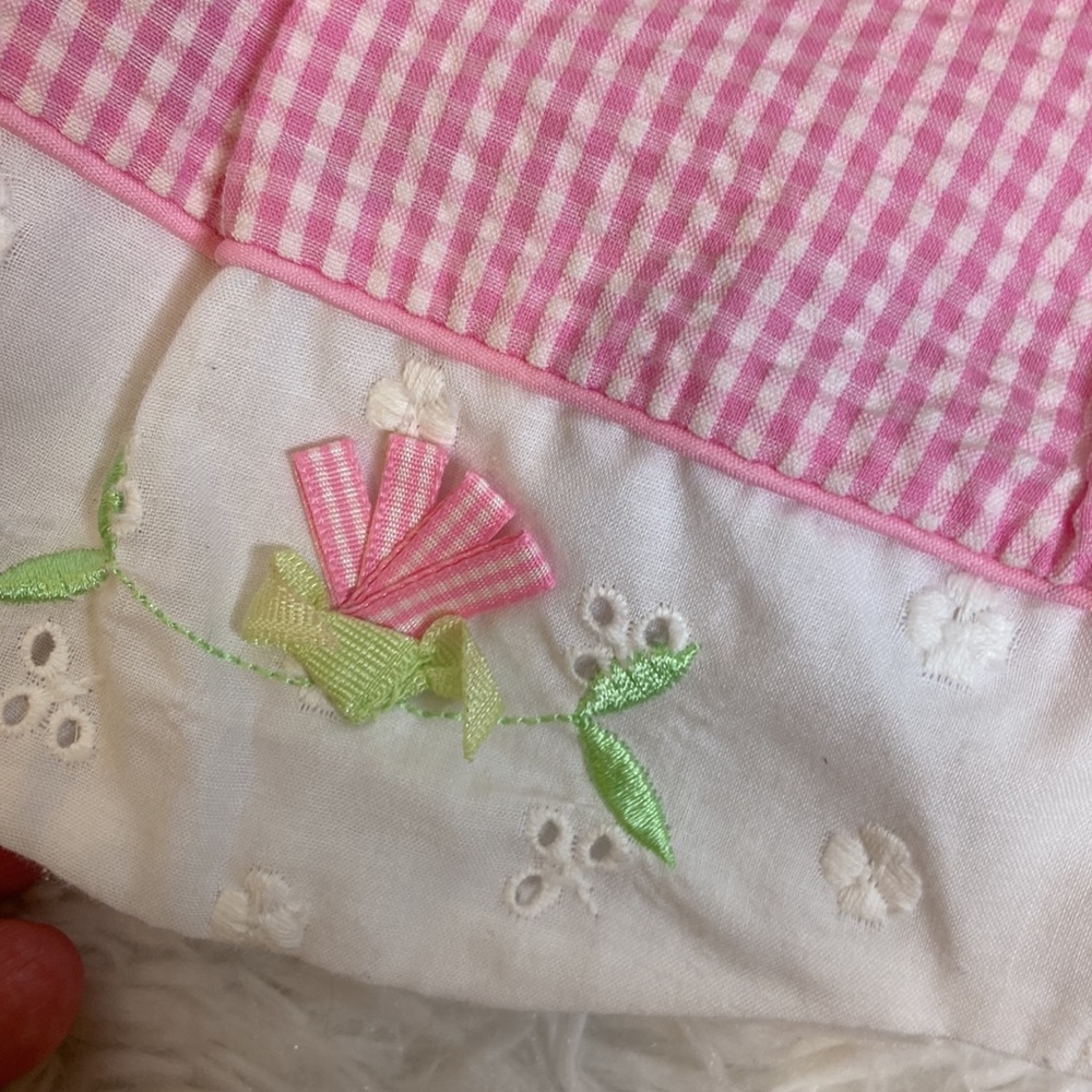 Little Bitty Pink And White Floral Baby Girl Three Piece Set - Picture 4 of 8